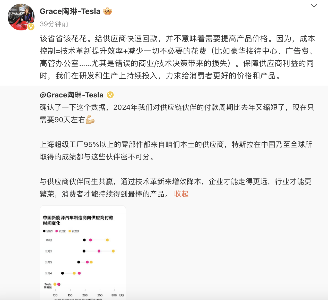 皇冠信用网代理流程_特斯拉陶琳:对供应商付款周期已缩至90天左右皇冠信用网代理流程,保障供应商利益,加大研发生产投入