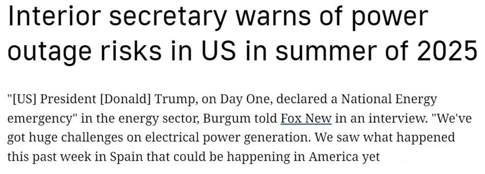 皇冠信用網如何注册
_美内政部长警告:美国夏天可能面临大规模停电